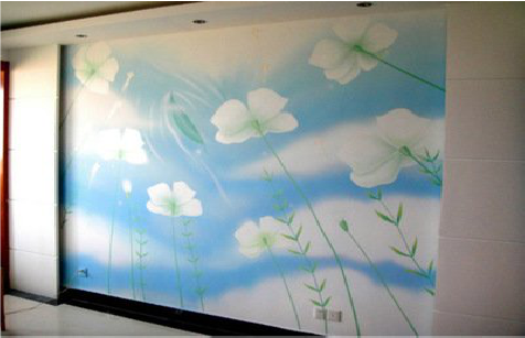 岳阳画墙绘怎么画好白云的蓬松感?