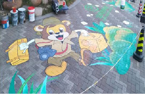 岳阳夏季画地面彩绘会遇到的问题