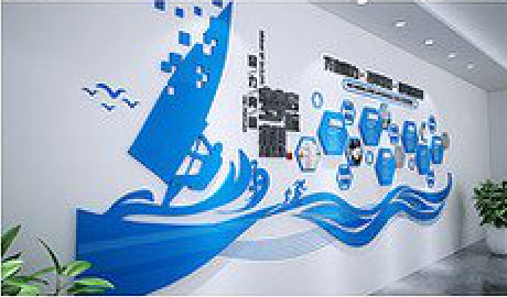 岳阳海浪主题文化墙如何设计?