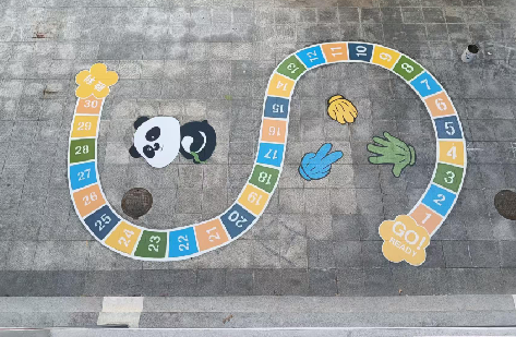 岳阳地面游戏彩绘