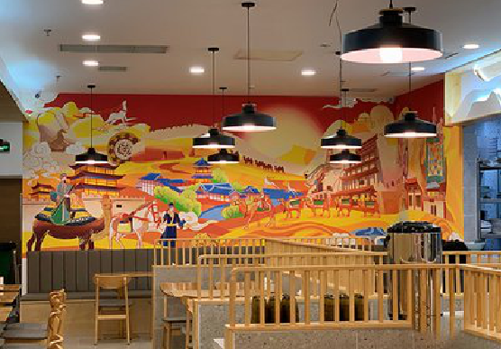 岳阳商业空间彩绘介绍。