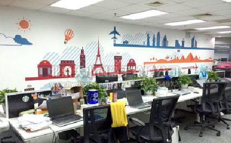 岳阳教你设计办公室墙绘的方法。