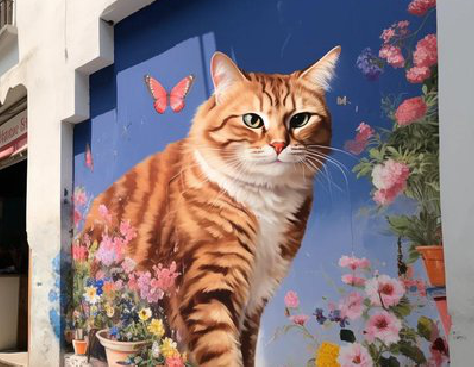 岳阳自己绘制有个性的手绘墙