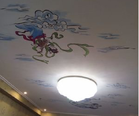 岳阳如何快速绘制天花板上的手绘墙？