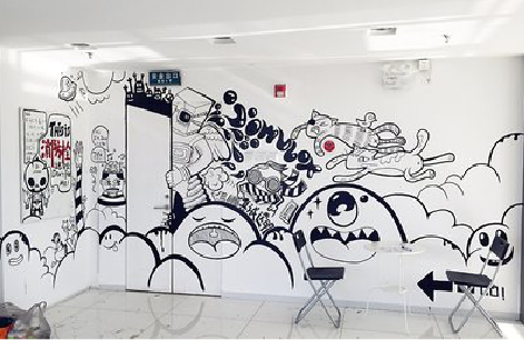 岳阳手绘墙并非传统涂鸦。